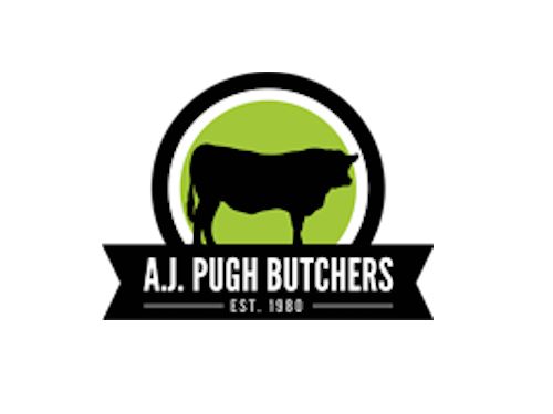 A.J Pugh Butchers brand logo