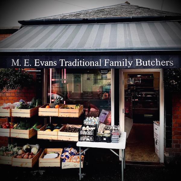 M E Evans Traditional Butchers lifestyle logo