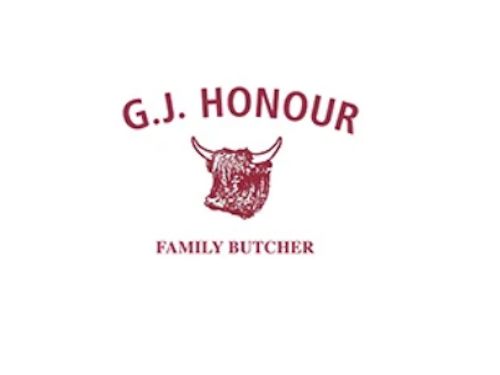 G.J. Honour Family Butchers brand logo