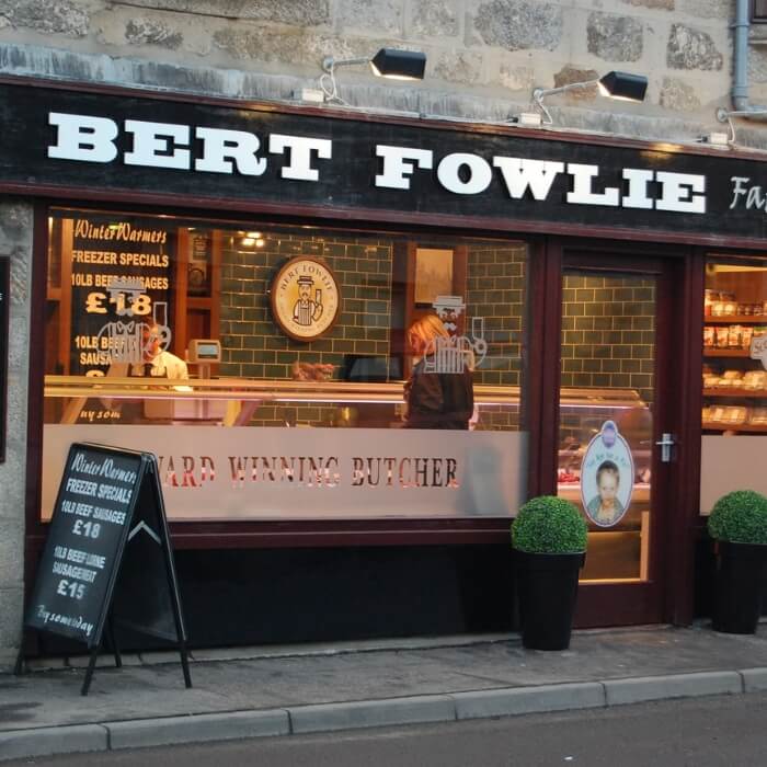 Bert Fowlie Butchers lifestyle logo