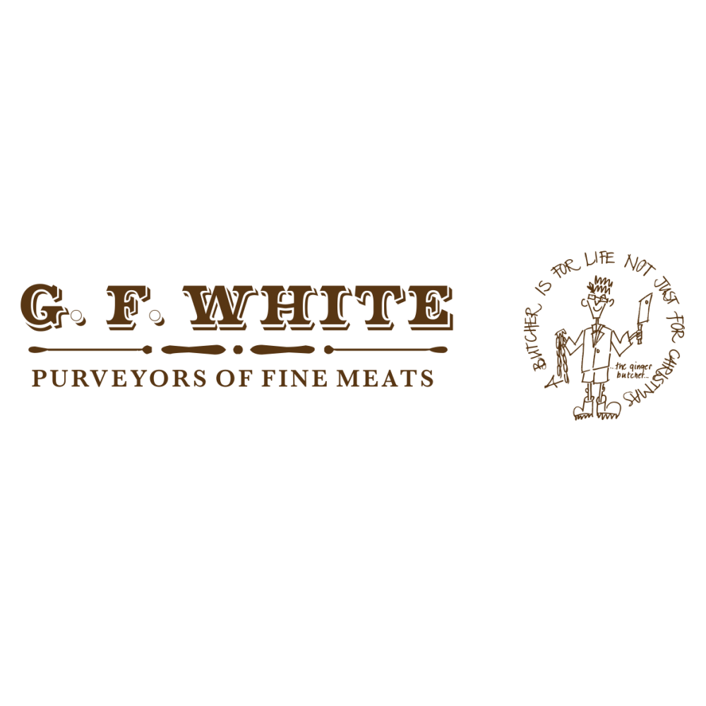 G.F White Traditional Butchers brand logo