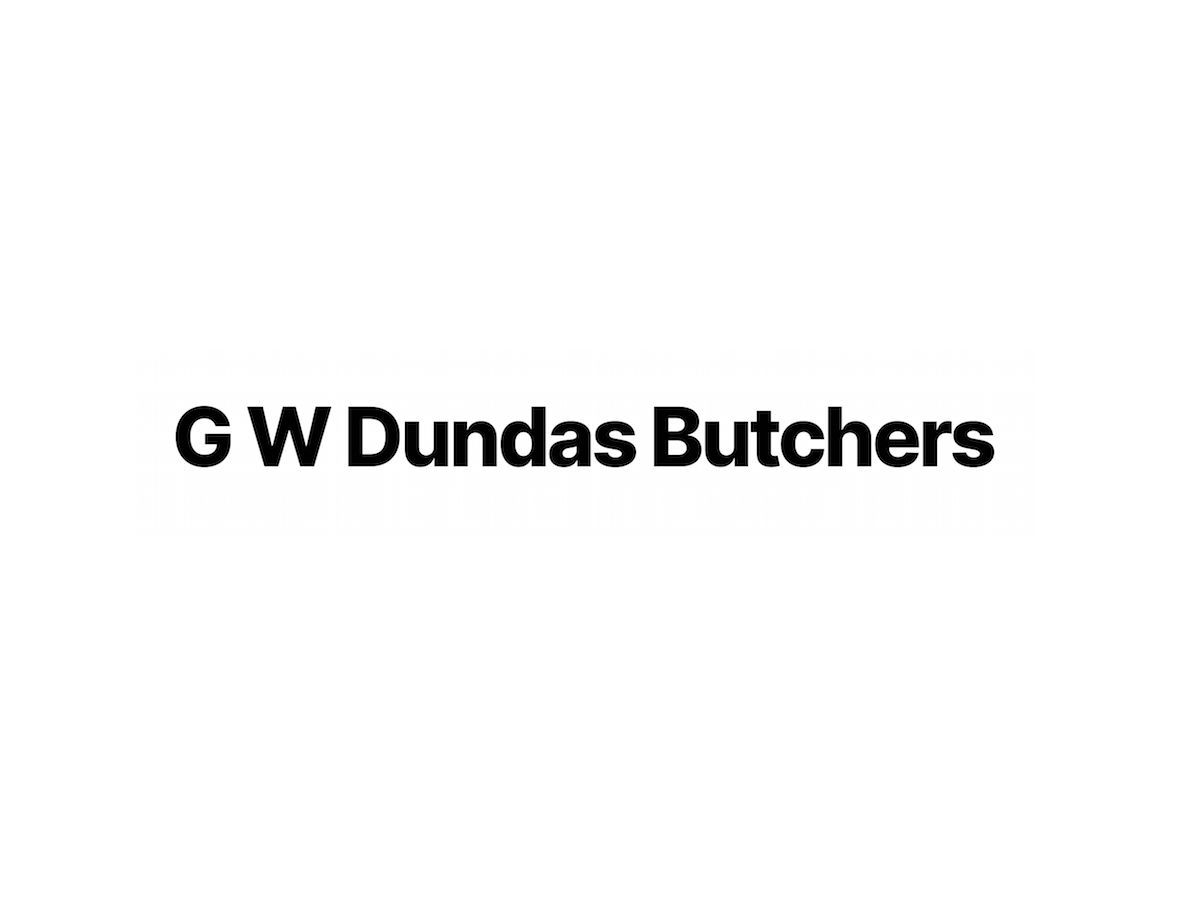 G W Dundas Butchers brand logo