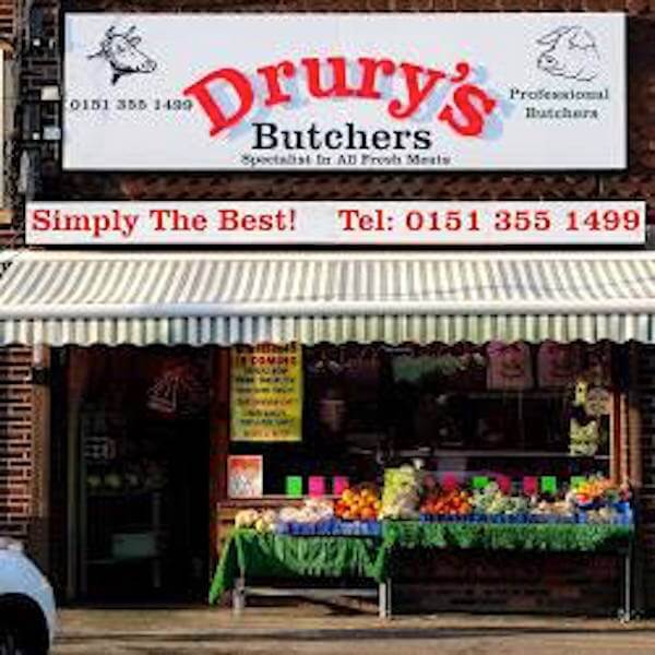 Drury's Butchers lifestyle logo