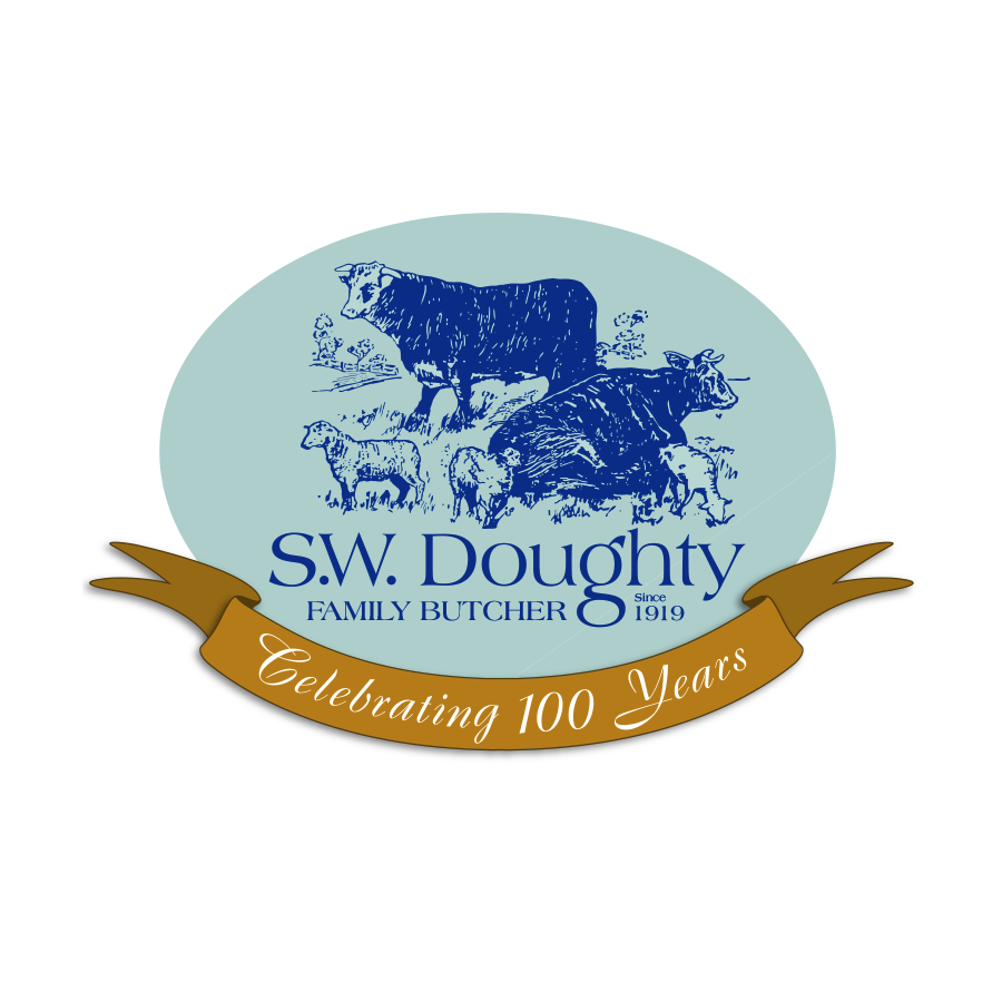 S W Doughty Family Butcher brand logo