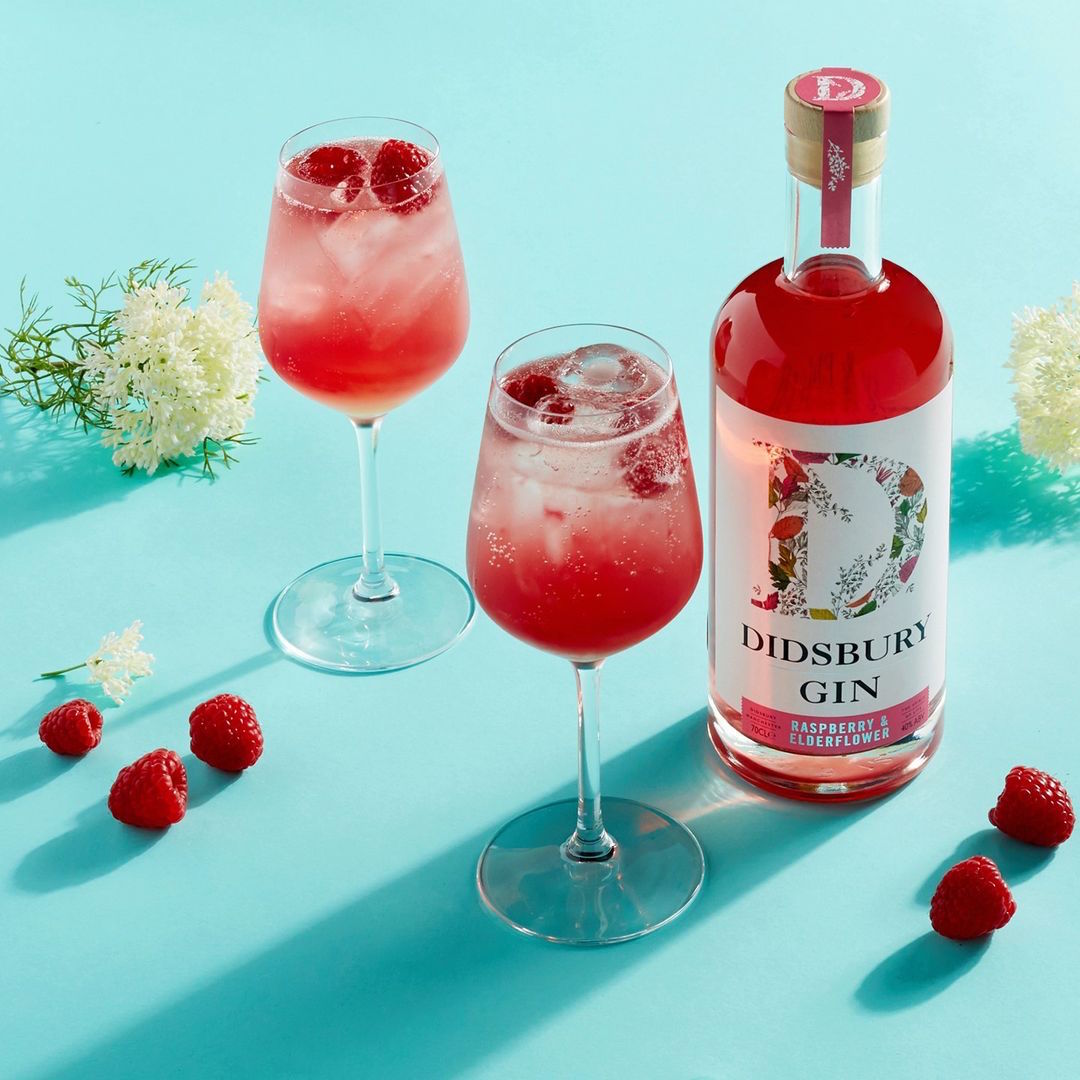 Image of Didsbury Raspberry & Elderflower Gin made in the UK by Didsbury Gin. Buying this product supports a UK business, jobs and the local community