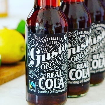 Image of Organic Real Cola made in the UK by Gusto. Buying this product supports a UK business, jobs and the local community