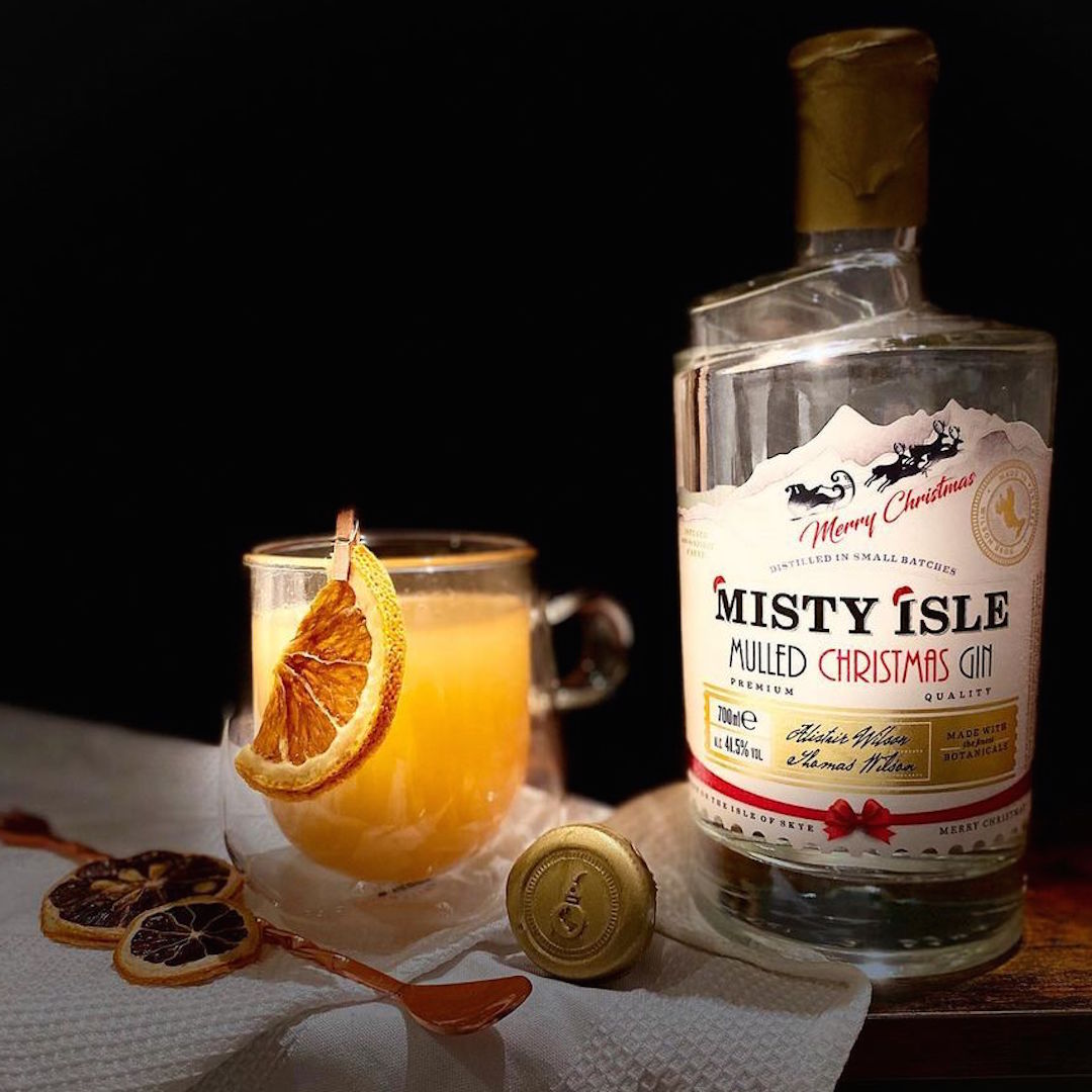 Image of Misty Isle Mulled Christmas Gin by Isle of Skye Distillers, designed, produced or made in the UK. Buying this product supports a UK business, jobs and the local community.
