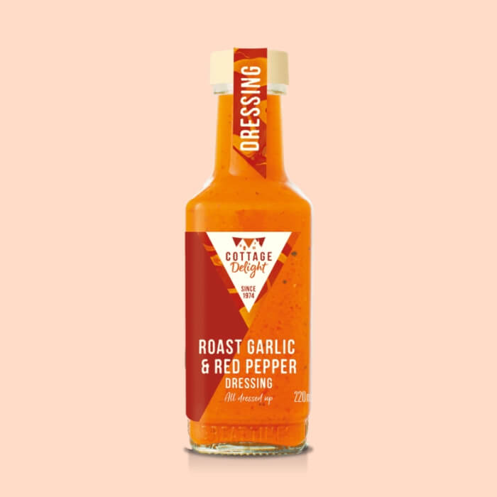 Image of Roast Garlic & Red Pepper Dressing by Cottage Delight, designed, produced or made in the UK. Buying this product supports a UK business, jobs and the local community.