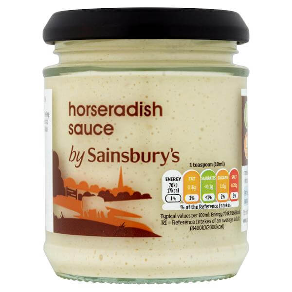 Image of Horseradish Sauce made in the UK by Sainsbury's. Buying this product supports a UK business, jobs and the local community