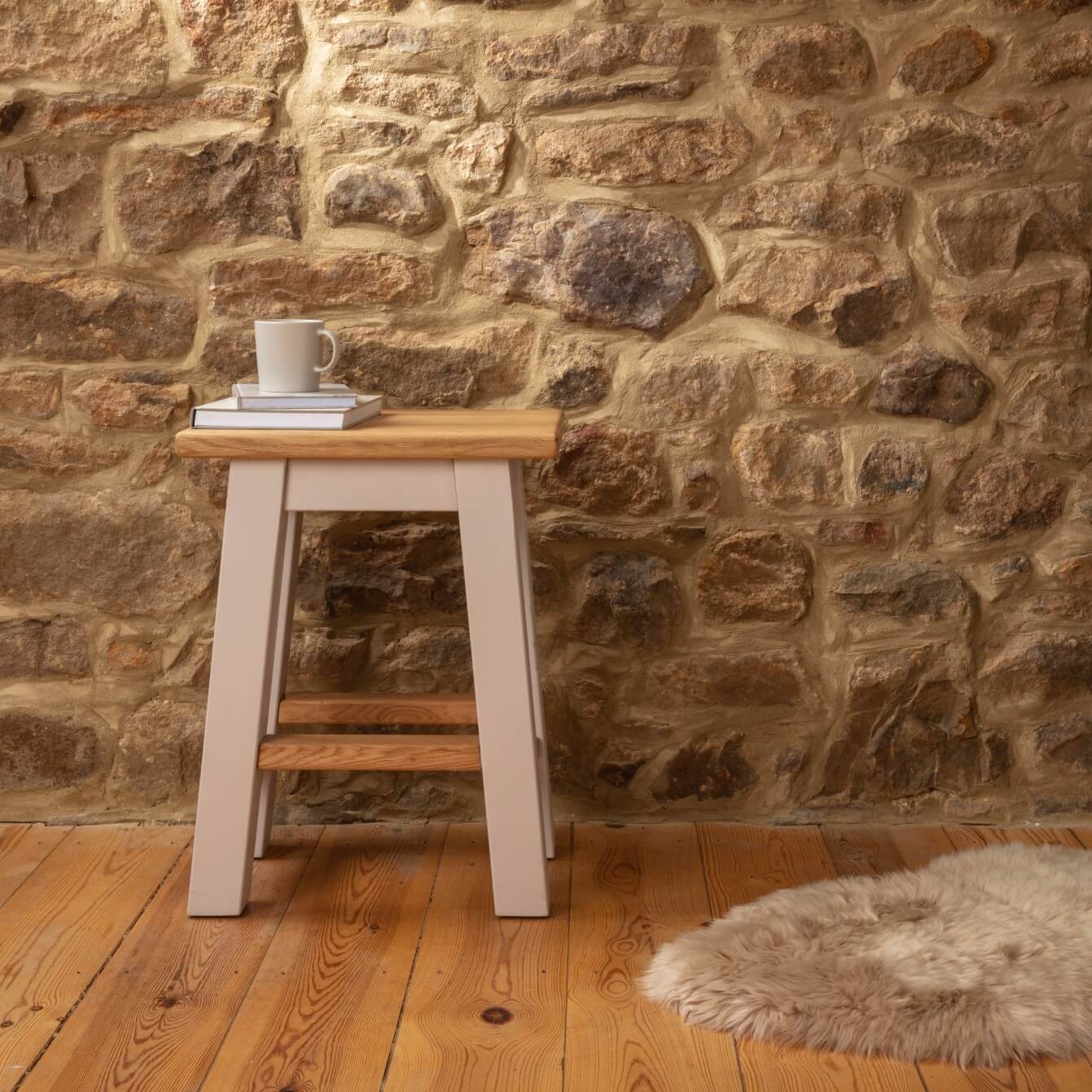 Image of Langley Oak Bar Stool made in the UK by Funky Chunky Furniture. Buying this product supports a UK business, jobs and the local community