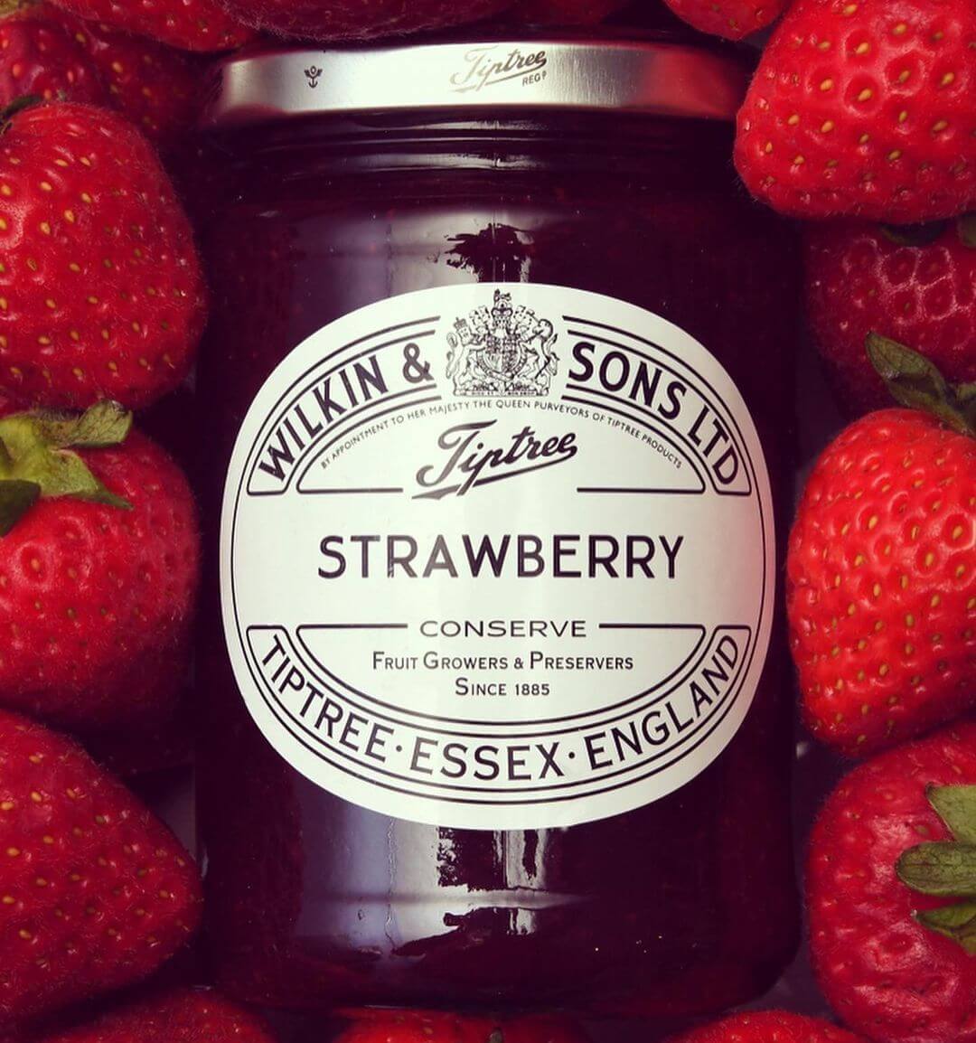 Image of Tiptree Strawberry Conserve made in the UK by Wilkin & Sons. Buying this product supports a UK business, jobs and the local community
