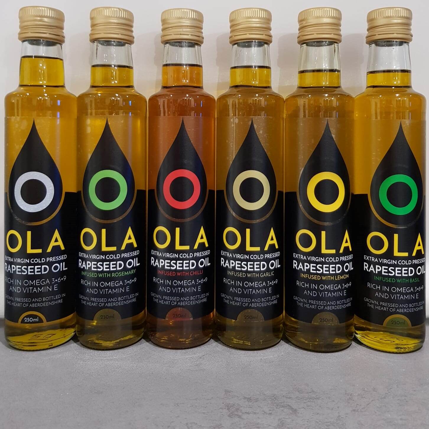 Image of Ola Infused Rapseed Oil, designed, produced or made in the UK. Buying this product supports a UK business, jobs and the local community.