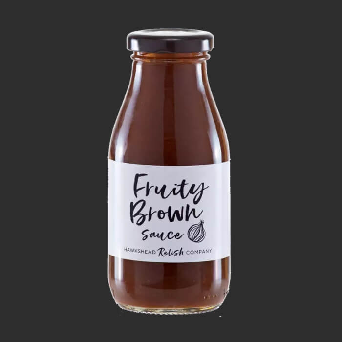 Image of Fruity Brown Sauce by Hawkshead Relish Company, designed, produced or made in the UK. Buying this product supports a UK business, jobs and the local community.