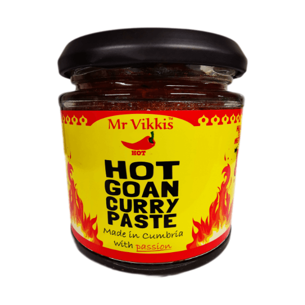 Image of Mr Vikki's Hot Goan Curry Paste made in the UK by Mr. Vikki's. Buying this product supports a UK business, jobs and the local community