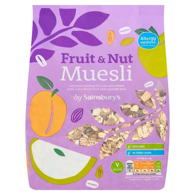 Image of Muesli made in the UK by Sainsbury's. Buying this product supports a UK business, jobs and the local community