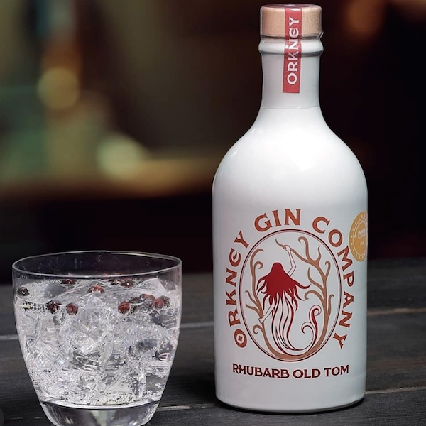 Image of Orkney Rhubarb Old Tom made in the UK by Orkney Gin Company. Buying this product supports a UK business, jobs and the local community