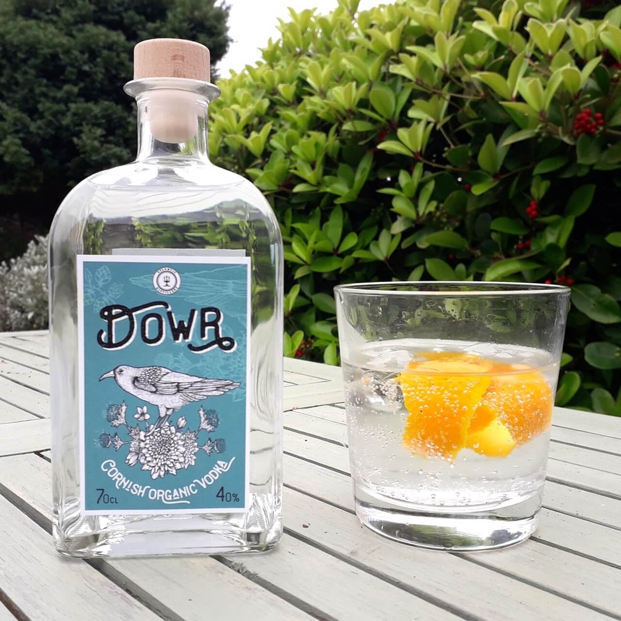 Image of Dowr Organic Cornish Vodka by Atlantic Distillery, designed, produced or made in the UK. Buying this product supports a UK business, jobs and the local community.