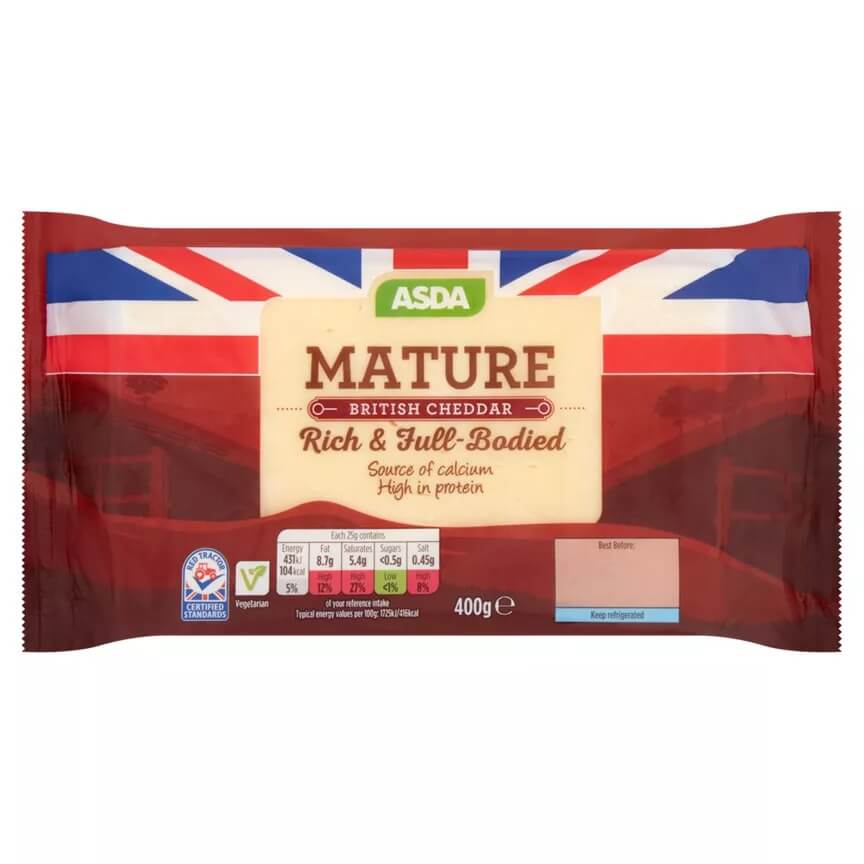 Image of ASDA Mature Cheddar Cheese made in the UK by Asda. Buying this product supports a UK business, jobs and the local community
