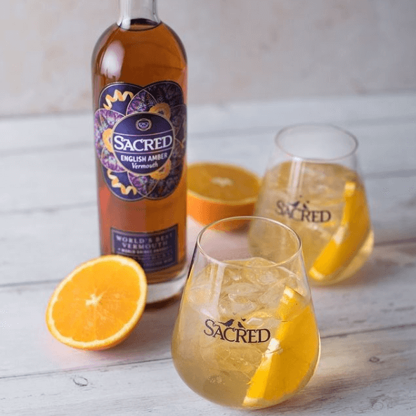 Image of Sacred English Amber Vermouth made in the UK by Sacred Spirits. Buying this product supports a UK business, jobs and the local community