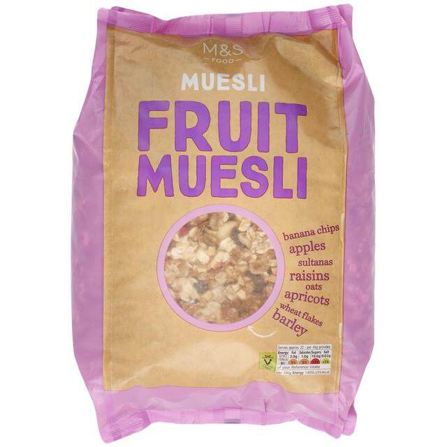 Image of M&S Fruit Muesli made in the UK by Marks & Spencer Food. Buying this product supports a UK business, jobs and the local community