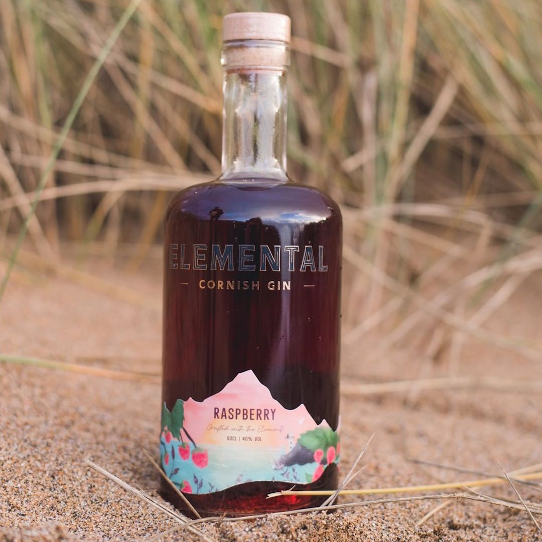 Image of Elemental Raspberry Cornish Gin made in the UK by Elemental Cornish Gin. Buying this product supports a UK business, jobs and the local community