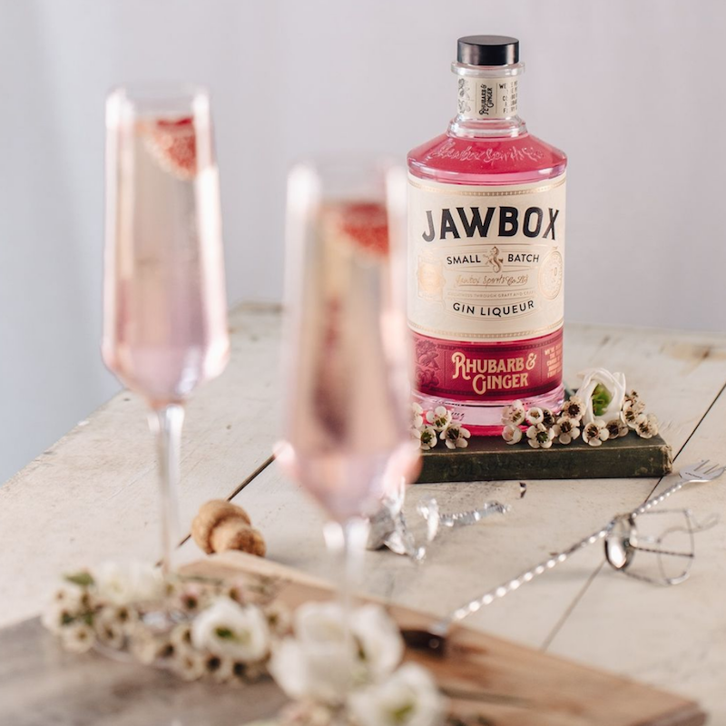 Image of Rhubarb & Ginger Gin Liqueur by Jawbox Spirits Co, designed, produced or made in the UK. Buying this product supports a UK business, jobs and the local community.
