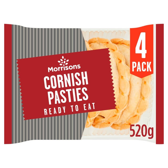 Image of Cornish Pasties made in the UK by Morrisons. Buying this product supports a UK business, jobs and the local community