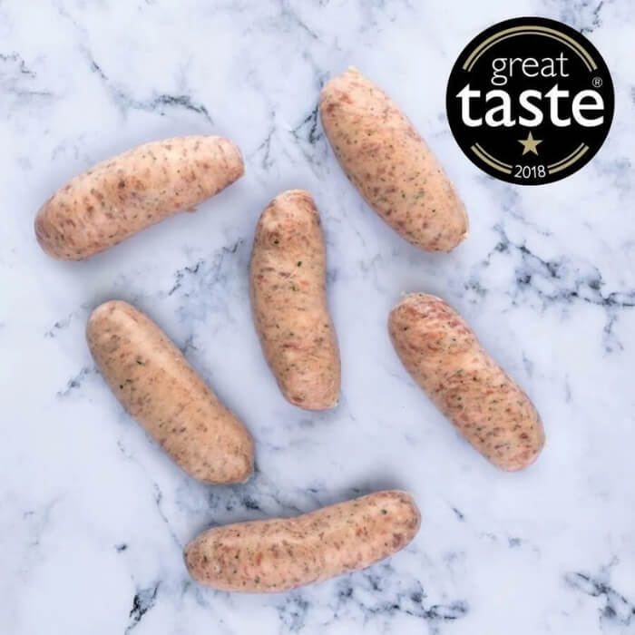 Image of The Nidderdale Pork Sausages by Farmison & Co, designed, produced or made in the UK. Buying this product supports a UK business, jobs and the local community.
