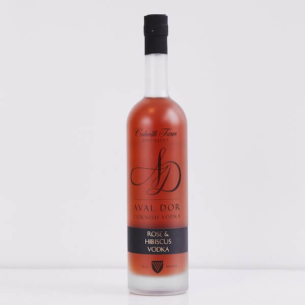 Image of Aval Dor Rose & Hibiscus Vodka made in the UK by Colwith Farm Distillery. Buying this product supports a UK business, jobs and the local community