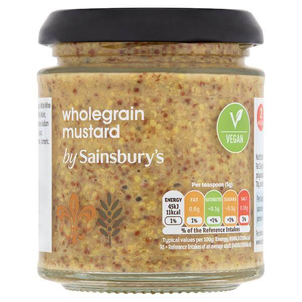 Image of Wholegrain Mustard by Sainsbury's, designed, produced or made in the UK. Buying this product supports a UK business, jobs and the local community.
