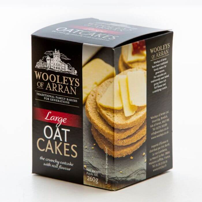 Image of Oatcakes made in the UK by Wooleys of Arran. Buying this product supports a UK business, jobs and the local community
