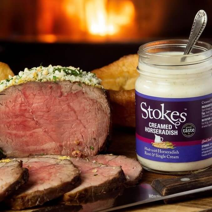 Image of Creamed Horseradish made in the UK by Stokes. Buying this product supports a UK business, jobs and the local community