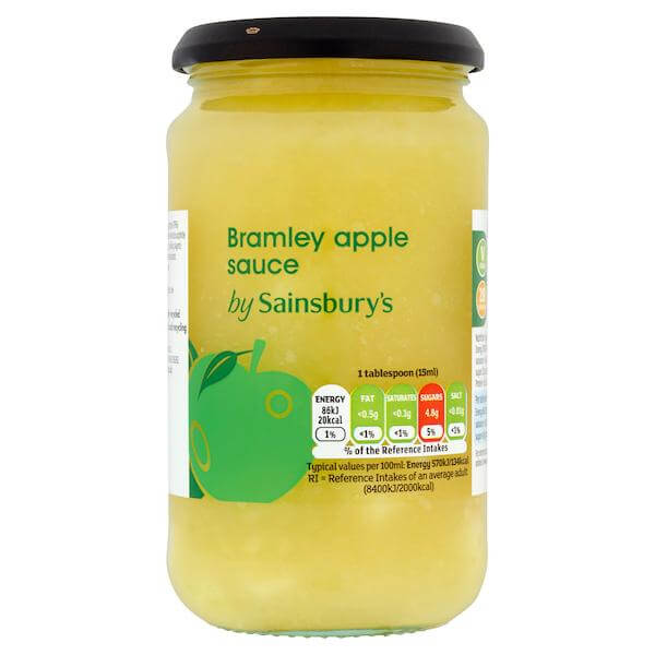 Image of Bramley Apple Sauce made in the UK by Sainsbury's. Buying this product supports a UK business, jobs and the local community