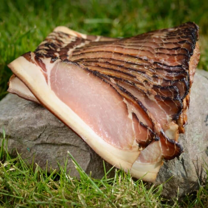 Image of Suffolk Black Bacon | 1kg made in the UK by Emmett's. Buying this product supports a UK business, jobs and the local community