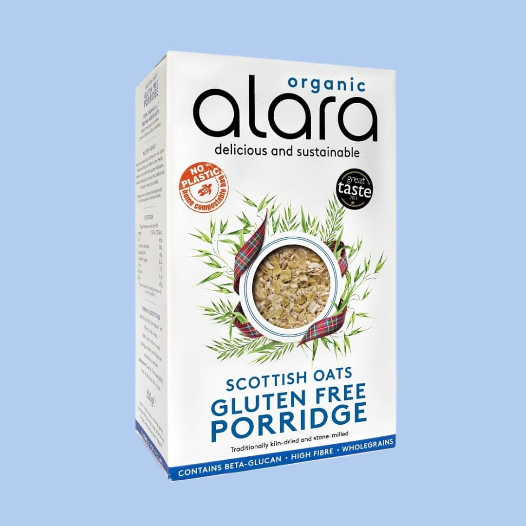 Image of Organic Gluten Free Scottish Oats | Pack of 6 by alara, designed, produced or made in the UK. Buying this product supports a UK business, jobs and the local community.