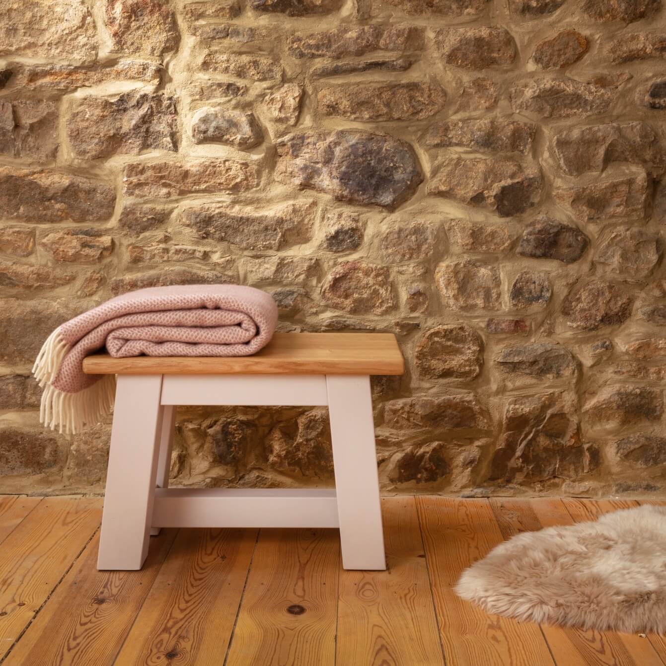 Image of Langley Oak Stool made in the UK by Funky Chunky Furniture. Buying this product supports a UK business, jobs and the local community
