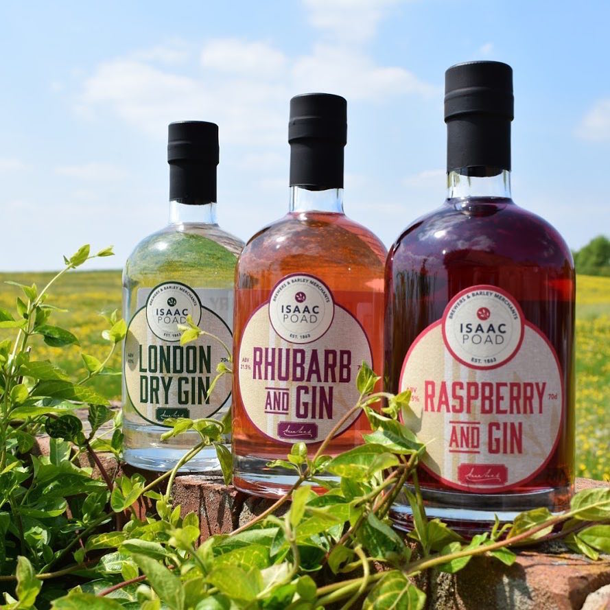 Image of Rhubarb Gin made in the UK by Isaac Poad. Buying this product supports a UK business, jobs and the local community