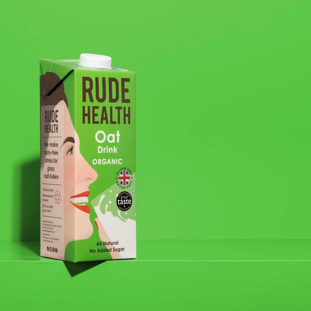 Image of Organic Oat Drink by Rude Health, designed, produced or made in the UK. Buying this product supports a UK business, jobs and the local community.