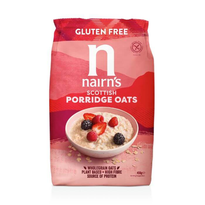 Image of Gluten Free Scottish Porridge Oats made in the UK by Nairns. Buying this product supports a UK business, jobs and the local community