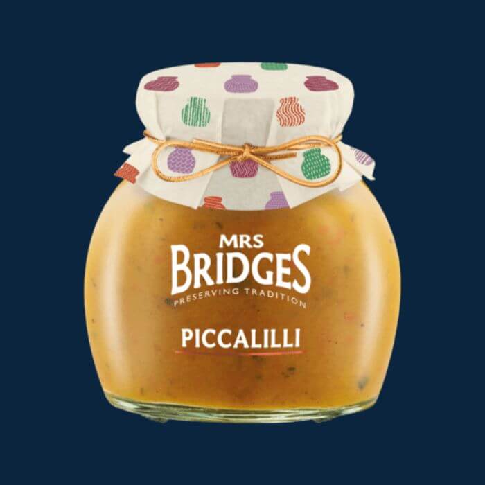 Image of Piccalilli made in the UK by Mrs Bridges. Buying this product supports a UK business, jobs and the local community