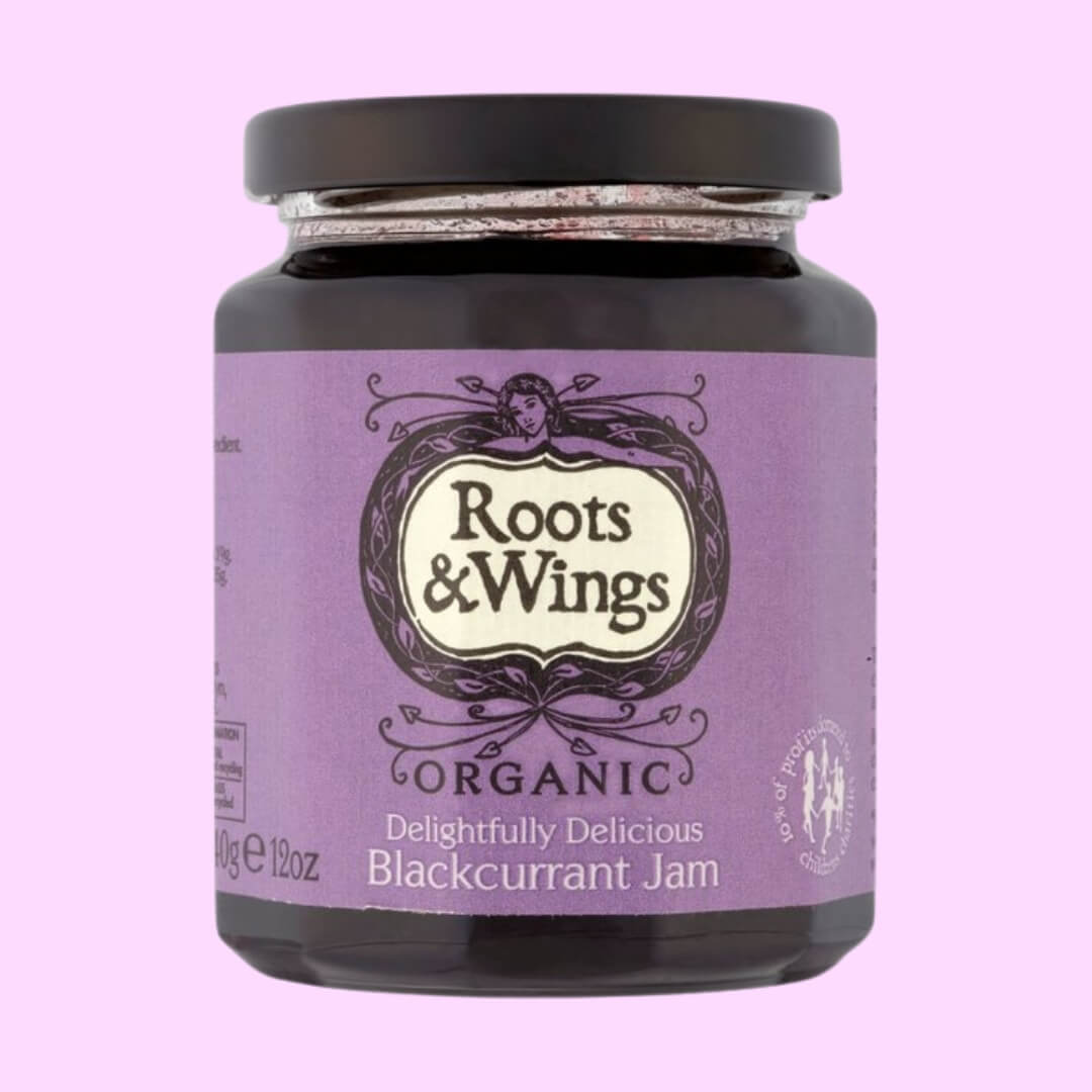 Image of Organic Blackcurrant Jam by Roots & Wings, designed, produced or made in the UK. Buying this product supports a UK business, jobs and the local community.