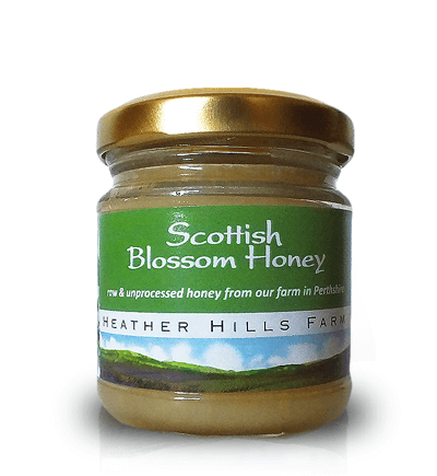 Image of Raw Scottish Blossom Honey made in the UK by Heather Hills Farm. Buying this product supports a UK business, jobs and the local community