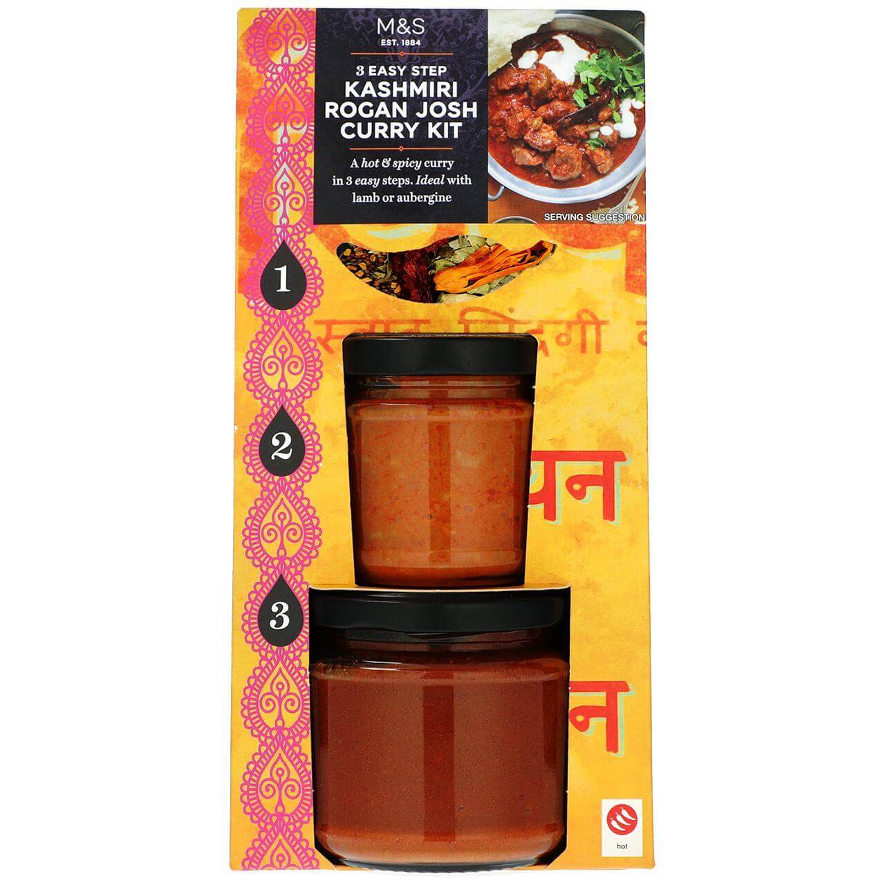 Image of M&S Kashmiri Rogan Josh Curry Kit by Marks & Spencer Food, designed, produced or made in the UK. Buying this product supports a UK business, jobs and the local community.