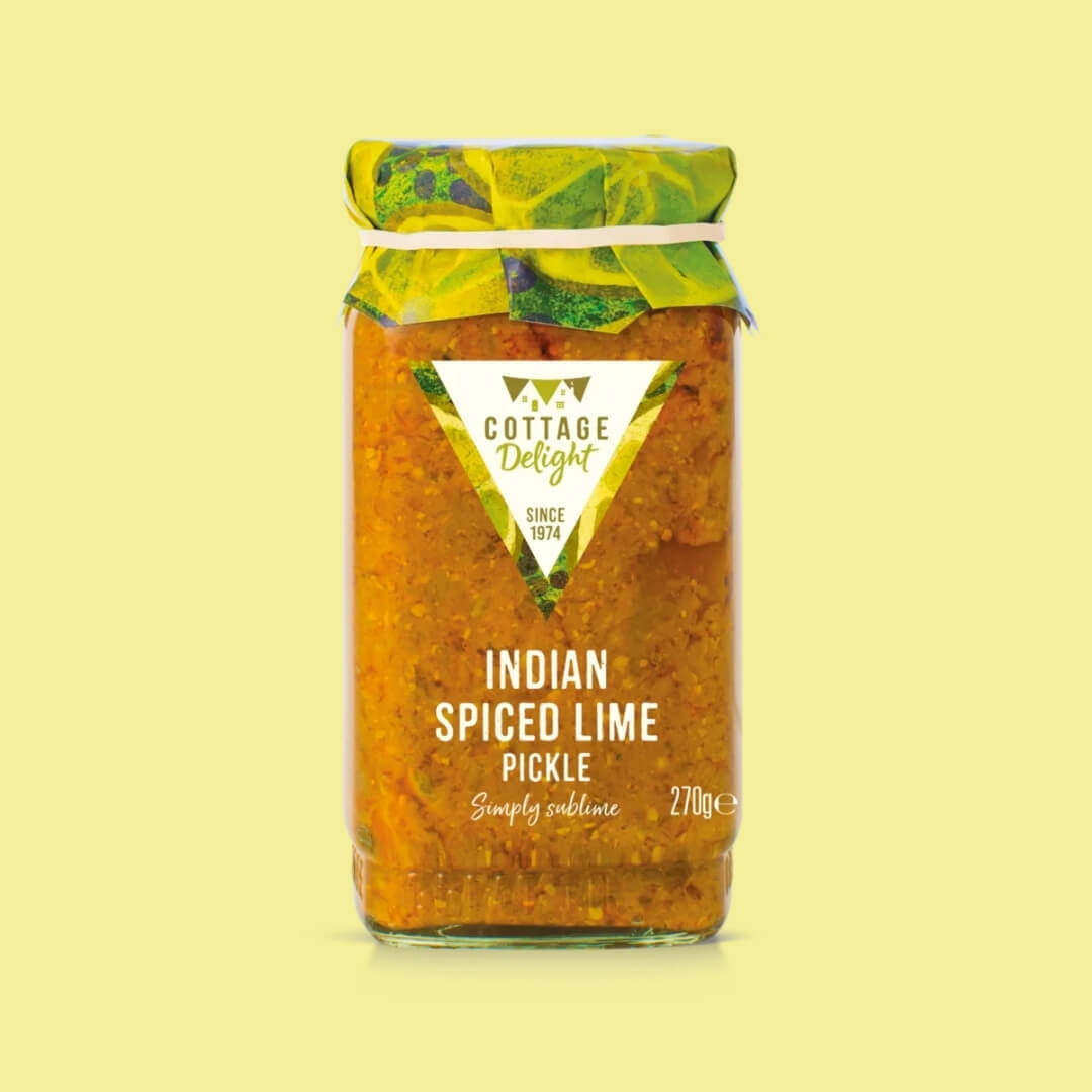 Image of Spiced Lime Pickle made in the UK by Cottage Delight. Buying this product supports a UK business, jobs and the local community