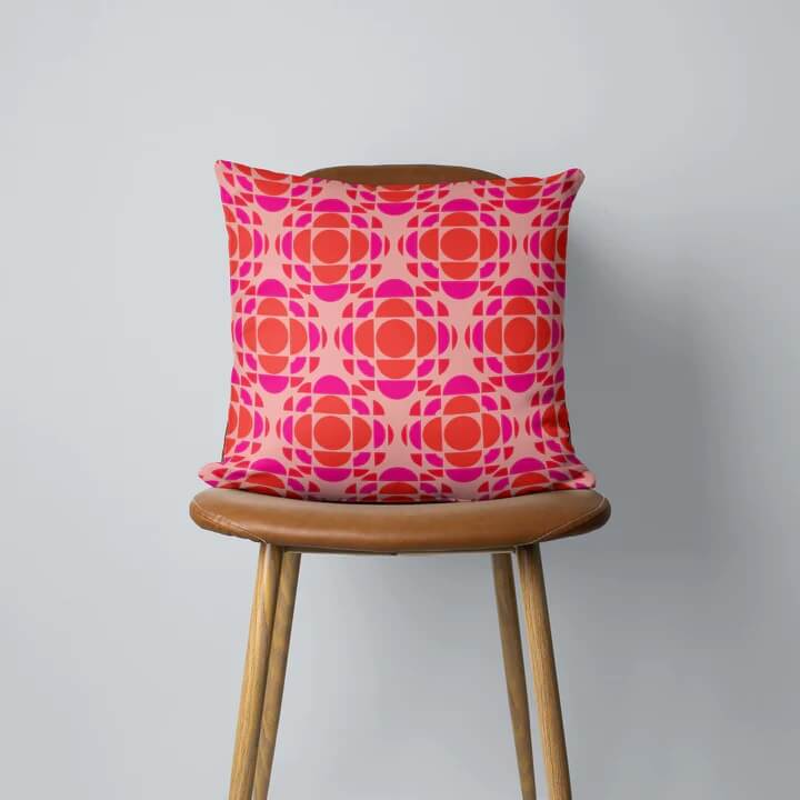 Image of Boho Red 2 Scatter Cushion made in the UK by Storigraphic. Buying this product supports a UK business, jobs and the local community