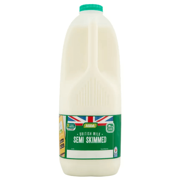 Image of Fresh Semi-Skimmed Milk made in the UK by Asda. Buying this product supports a UK business, jobs and the local community