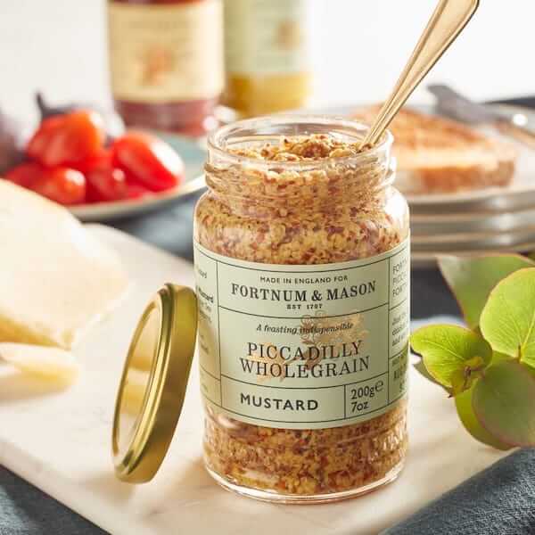 Image of Piccadilly Wholegrain Mustard by Fortnum & Mason, designed, produced or made in the UK. Buying this product supports a UK business, jobs and the local community.