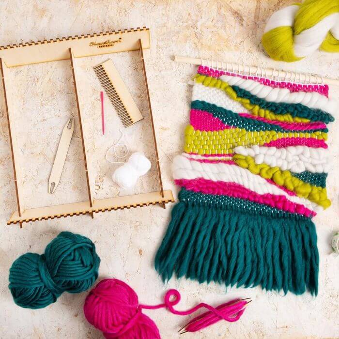 Image of Felt Hullaballoo Weaving Kit by Hawthorn Handmade, designed, produced or made in the UK. Buying this product supports a UK business, jobs and the local community.