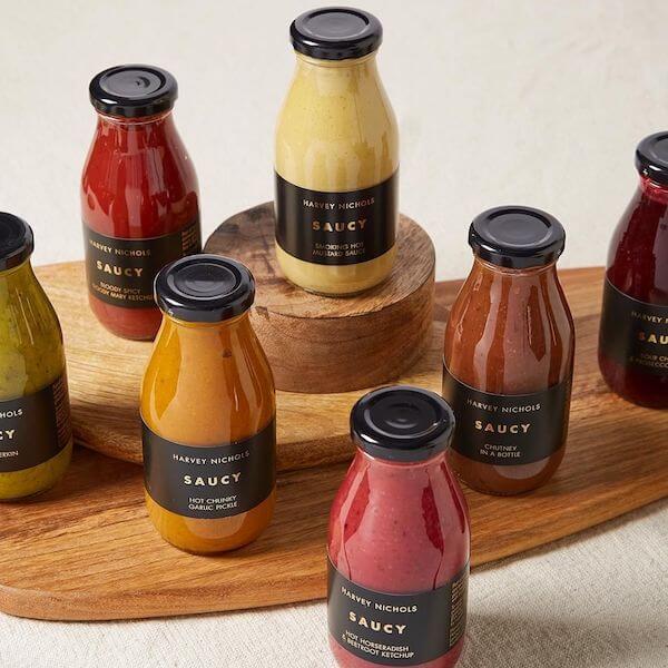 Image of Hot Horseradish & Beetroot Ketchup made in the UK by Harvey Nichols. Buying this product supports a UK business, jobs and the local community