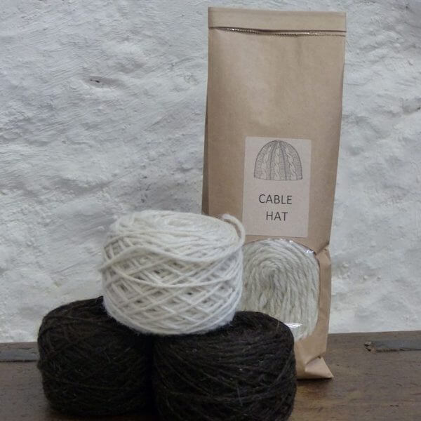 Image of Cable Hat Knit Kit by Ardalanish, designed, produced or made in the UK. Buying this product supports a UK business, jobs and the local community.